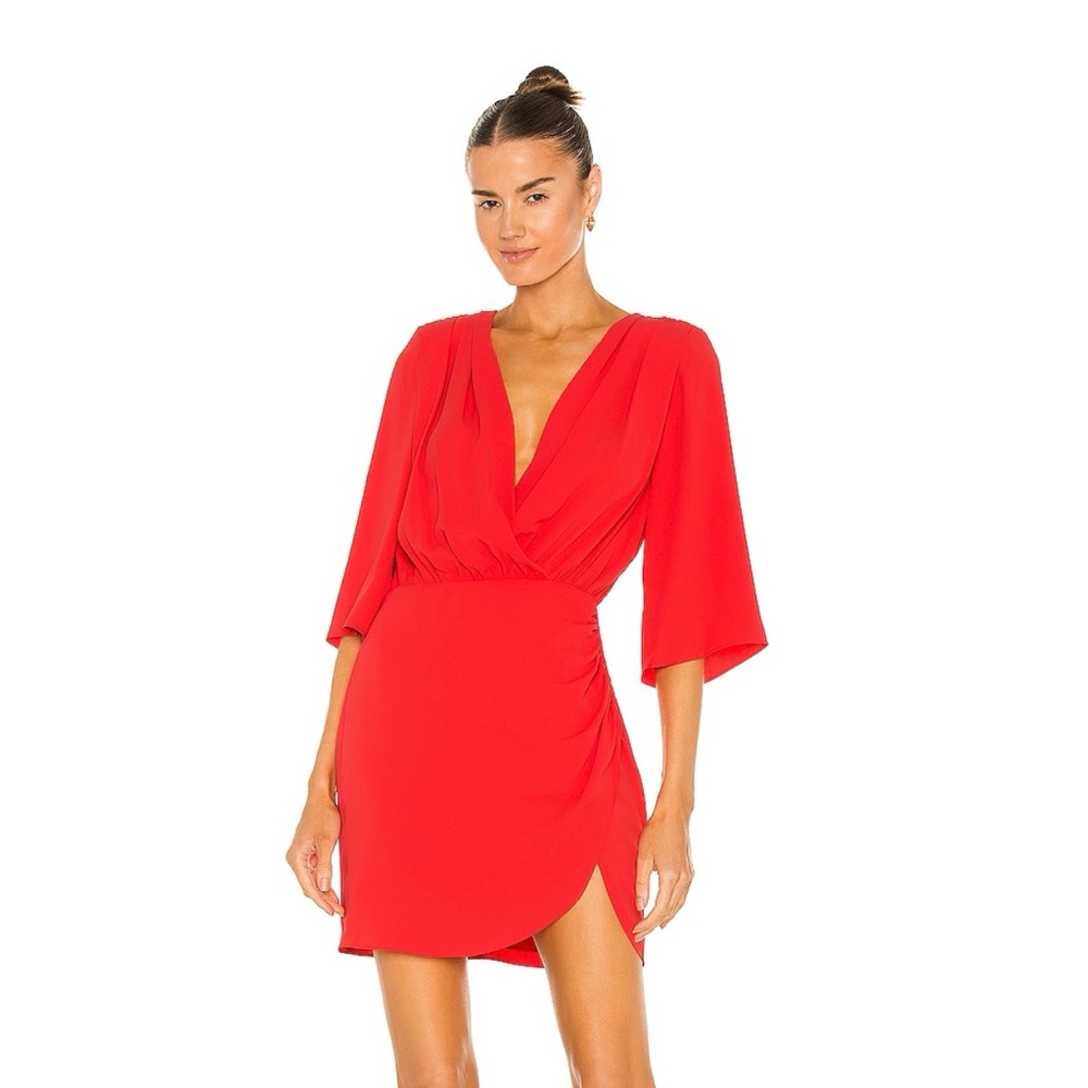 Amanda Uprichard Demetra Dress in Crimson
